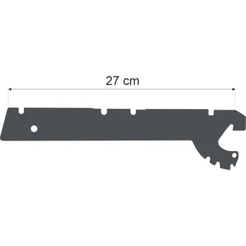 Držák na polici Konzola prodejního regálu MAGO - RAL7015 grafit Délka: 27cm