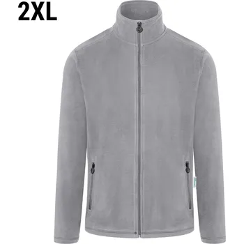 Pánská bunda G.Gastro KARLOWSKY | Pánská pracovní fleecová bunda Warm-Up - platinově šedá - velikost: 2XL