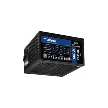Počítačový zdroj Akyga PC zdroj ATX 600W P4+4 2x PCI-E 6+2 pin 5x SATA 3x Molex APFC 120mm