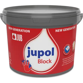 barva na zeď JUB JUPOL Block NEW GENERATION barva na blokování skvrn 5 l Bílá