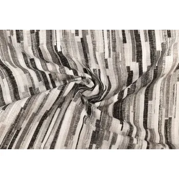 Bavlna režná šedé proužky