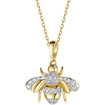 Přívěsek Zlatý přívěsek s brilianty - včela - 0,13 ct - ryzost 585 - 103.844