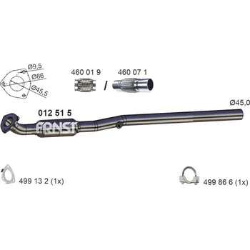 Výfuková trubka Výfuková trubka ERNST 012515