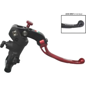 Radial brake master cylinder ACCOSSATO 19 x 17-18-19 with folding lever,red PC008R-C-PRS-NRST