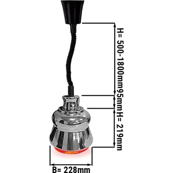 Lednice G.Gastro Ohřívací lampa 31 - 180 cm