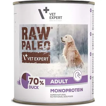 RAW PALEO Adult Duck - mokré krmivo pro dospělé psy z kachního masa 400g, 800g Balení.: 800 g