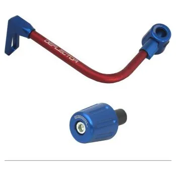 Lever guard ACCOSSATO with red hose and joint left, aluminium DE005-018-TP-12