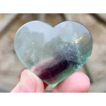 Přírodní kámen Hladké srdce fluorit z Číny 50g