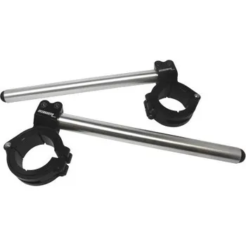 Adjustable clip-ons ACCOSSATO inclination from 6Â° to 10Â° with inner ring, silver CP001N-51-S