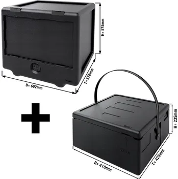 Pec na pizzu G.Gastro Insulated delivery box - front-loading - 100 litres - for scooters and bicycles - incl. pizza box