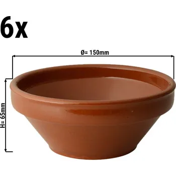 G.Gastro (6 Kusů) CLASSICO - Šálek na polévku Tapas - Ø 15 cm - hnědý