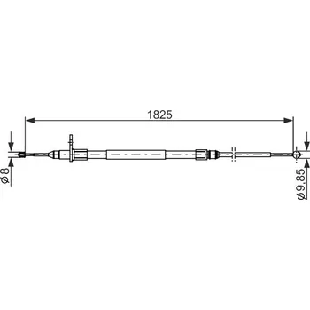 Lanko parkovací brzdy Tažné lanko, parkovací brzda BOSCH 1 987 482 254