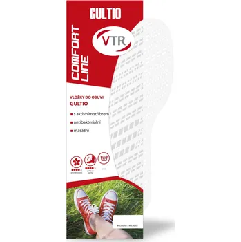 Vložka do bot VTR Vojenské vložky (stélky do bot) s aktivním stříbrem antibakteriální hygienické masážní bílé Velikost: 37