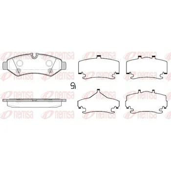 Brzdová destička Sada brzdových destiček, kotoučová brzda REMSA 1867.00