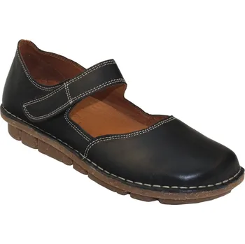 Dámské sandále Santé AZ/303 dámské kožené sandály s plnou špicí šíře H černá Barva: Černá, Velikost: 41