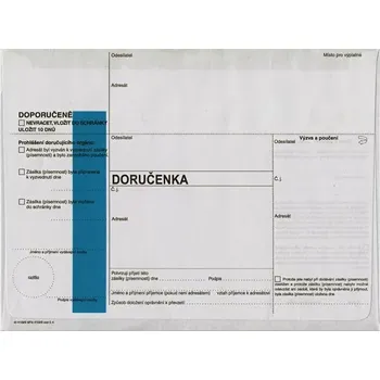 Obálka Doručenka C5 modrý pruh samolepicí - poučení daňový řád (M Fin.4109/9 vzor č.4) 1294653/ 1000ks