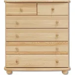 Masivní dřevěná komoda 4+2 borovice masiv DN154 Nelakovaná (Masivní dřevěné komody)