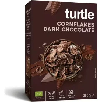 Turtle Chocolate bio křupavé kukuřičné cereálie s hořkou čokoládou 250 g
