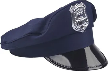 Karnevalový doplněk Arpex Policejní unisex čepice pro dospělé tmavě modrá/černá/stříbrná