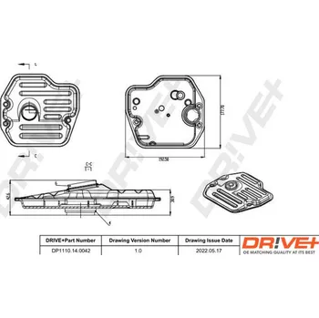 Hydraulický filtr Sada hydraulického filtru, automatická převodovka Dr!ve+ DP1110.14.0042