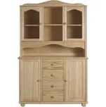 Vitrína borovice masiv DN103 NELAKOVANÁ