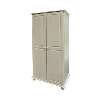 Šatní skříň Dřevěná šatní skřín 6088 B bílá borovice masiv lakovaná - šířka 82cm