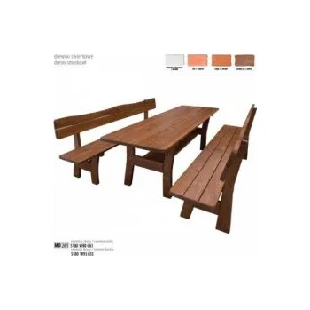 Zahradní sestava Dřevěný zahradní set ze smrkového dřeva MO261 -stůl + 2 lavice +2židle TIK