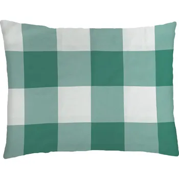 Bytový textil XPOSE® Bavlněný povlak na polštář KÁRO - tmavě zelený 70x90 cm, Bavlna + Prodloužená možnost vrácení zboží do 50 dnů