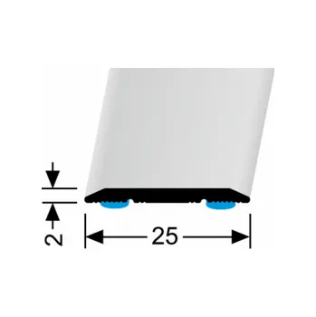 Kouřovod AL přechod 25 mm Küberit 442 plochý samolepící bílá F15 - RAL9016 délka 100cm