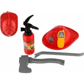 Hračka pro nejmenší Hasičská sada 5 ks s hasicím přístrojem 450 ml