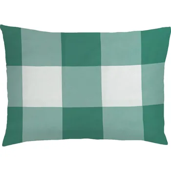 Povlečení XPOSE® Bavlněný povlak na polštář KÁRO - tmavě zelený 50x70 cm, Bavlna + Prodloužená možnost vrácení zboží do 50 dnů