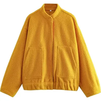 Dámská softshellová bunda Dámská pletená bunda s kapsami Barva: Žlutá, Velikost: L