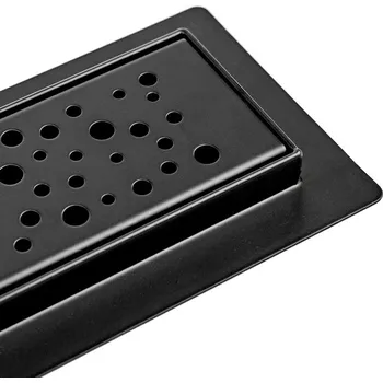 BPS-koupelny Sprchový odtokový žlab DL01 WAVE G5 HYD-2673 80 cm, černý