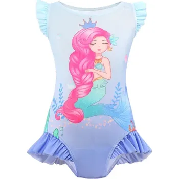 Dívčí plavky Disney Jednodílné dívčí plavky - s motivem Ariely z pohádky "Malá mořská víla" Varianta: set O plavky bez doplňků (1 ks), Velikost: 110/3-4 roky