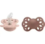 BIBS Infinity anatomické dudlíky ze silikonu 2ks Blush/Woodchuck - velikost 1 (0-6m.)