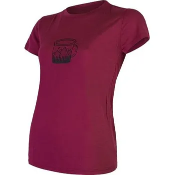 Dámské tričko triko krátké dámské SENSOR MERINO MUG lilla (triko krátké dámské SENSOR MERINO MUG lilla)