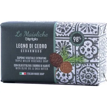 Mýdlo Iteritalia Cedr rostlinné toaletní mýdlo 175 g