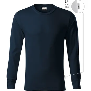 Pánské oblečení Malfini / Rimeck Resist LS R05 – unisex tričko s dlouhým rukávem, 160 g, předsrážená bavlna Barva: námořní modrá 02 (brand label), Velikost: M