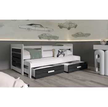 Dětská postel Foden 90x190 cm postel s přistýlkou a úložným prostorem