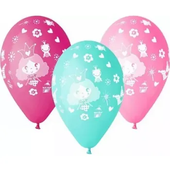 Balónek Balónky princezny 30cm 5ks Gemar (Balónky Gemar jsou vyrobeny z přírodního kaučuku a jsou zcela biologicky rozložitelné. )