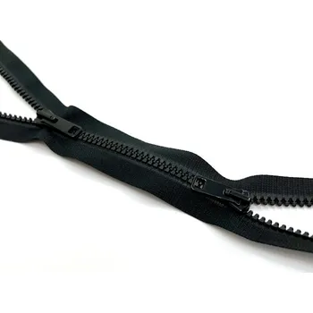 Zip Kostěný zip č.5 60 cm protisměrný nedělitelný taškový černá