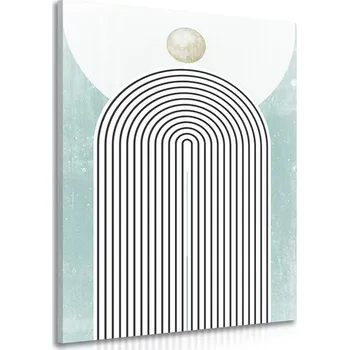 Obraz Dovido Obraz moderní modrá duha Mid-Century