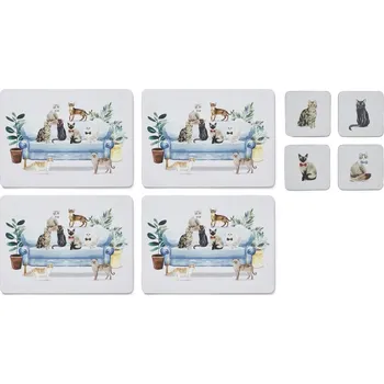 prostírání Prostírání a podtácky v sadě 8 ks Curious Cats – Cooksmart ® ID_1672932