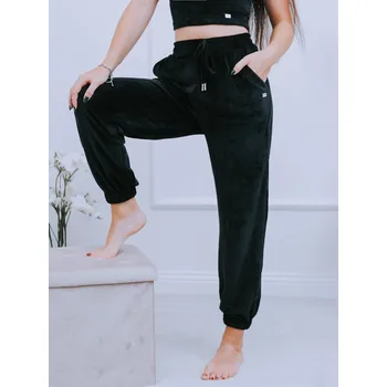 Luxusní dámské tepláky VSB22 VELUR black, VELIKOST L/XL