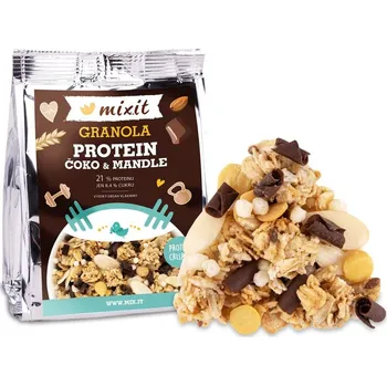 Mixit Proteinová granola z pece – Čokoláda a mandle do kapsy