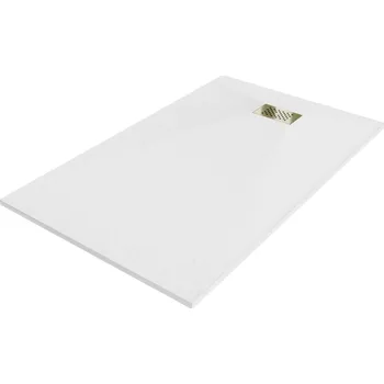 Sprchová vanička Mexen Hugo obdélníková sprchová vanička SMC 140 x 70 cm, bílá, zlatý kryt - 42107014-G