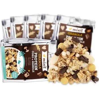 Mixit Proteinová granola z pece – Čokoláda a mandle do kapsy (6 ks)