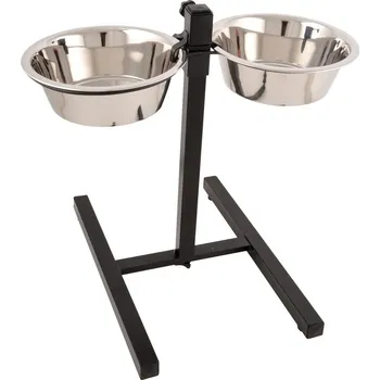 Miska pro psa Set misek s podstavcem pro psa z nerezové oceli – Love Story ID_1636864