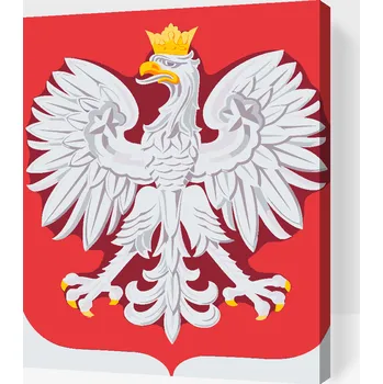 Malování podle čísel - Polský státní znak Velikost: 30x40cm, Rámování: Pouze srolované plátno