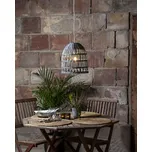 Malé ratanové stínítko Knute, šedé, Star Trading